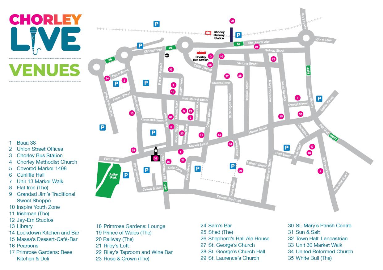 Chorley Live 2025 Venue map